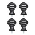 thumbnail image 6 of Uxcell 14mm Dia Curtain Rod Finials Plastic Black 4Pack, 6 of 7