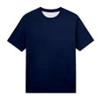 thumbnail image 4 of Elegant Solid Crewneck Short Sleeve T Shirt for – Everyday Comfort Top with Soft Knit and Classic Fit Long Sleeve Layering Tops for Women's Graphic Womens Compression Shirt Neck Tops, 4 of 4