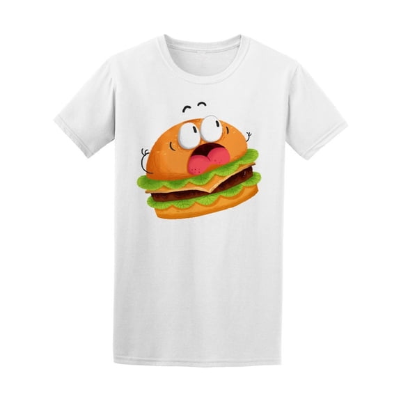 Cartoon Frightened Hamburger Tee Men's -Image by Shutterstock