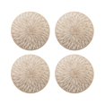 thumbnail image 1 of 4 manteles individuales redondos para restaurante, de PVC hueco, para decoración de mesas de comedor, anticalor, para platos de carne, dorado, 1 of 5