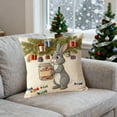 thumbnail image 6 of CuiLiyq Christmas Pillow Covers, Forest And Snow Animal Themed Print Pillow Covers With Soft Fabric Hidden Zipper, for Holiday Wedding Party Living Room Bedroom Decoration, 17.7 Inch, Style-F, 6 of 6