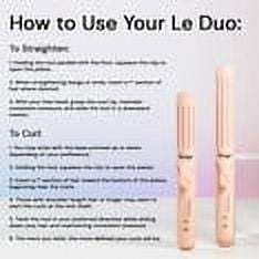 L'ange Hair Le Duo 360° Airflow Styler | 2-in-1 Curling Wand & Titanium Flat Iron Hair Straightener