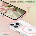 thumbnail image 6 of for iPhone 11 Clear Case, Compatible with Mag-Safe, Military-Grade Drop Protection, Slim Fit Magnetic Phone Case for iPhone 11, TPU Bumper Shockproof Protective Cover, Pink, 6 of 8