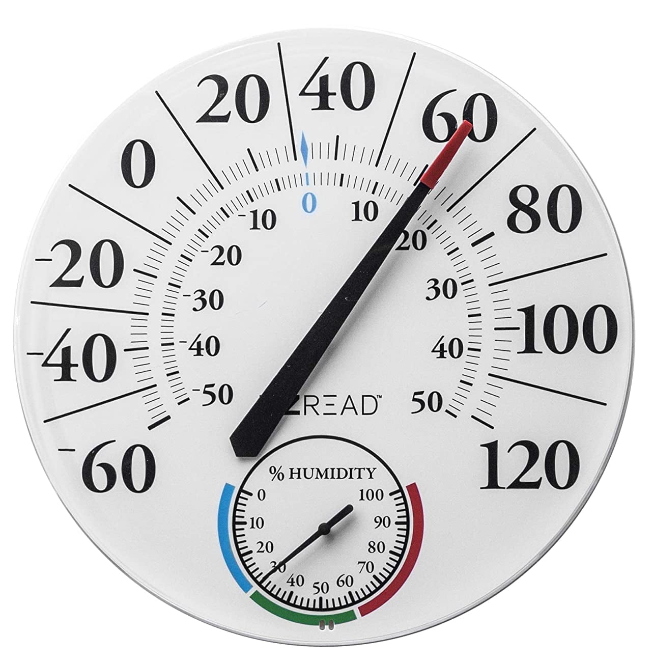 Ez Read 12in Thermometer With Hygrometer