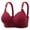 Wine, variant on Kaemgyyd Women's Bras Comfort Lightly Full Coverage No Underwire Bras Large Busts Embroidery Wirefree Padded Plus Size Bra