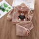 thumbnail image 1 of Pijamas de franela de otoño e invierno para niños y niñas, traje de vellón coral de otoño e invierno para bebés, ropa de vivienda engrosada con oso para el hogar, 1 of 5