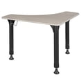 thumbnail image 2 of 28" Boomerang Height Adjustable School Desk with Book Storage & Backpack Hook - Maple, 2 of 5