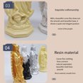 thumbnail image 3 of Yuarrent Estatua de resina para , decoración artesanal, escultura artística, adorno de figurita, regalo de Festival, suministro decorativo Artesanía Blanco, 3 of 6