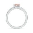 thumbnail image 2 of ANGARA Natural Solitaire Round 1.1 ct Morganite Criss Cross Ring in 14K White Gold for Women | Birthday, Anniversary, Jewelry Gift for Women | Natural Morganite Ring, 2 of 11