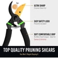 thumbnail image 2 of Ultra Sharp Japanese Steel Pruning Shears - Cuts 3X Easier, Weak Hand Arthritis Clippers, Rust-Resistant Titanium Coated Pruner, Effortlessly Cuts 3/4 Inch, 2 of 5