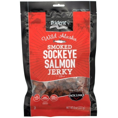Trident Seafoods Wild Alaskan Smoked Sockeye Salmon Jerky 8oz (227g)