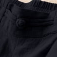 thumbnail image 4 of NMMUED Linen Two Piece Set Women Wide Leg Pants Linen Matching Summer Boho Linen Pants Set for Women Mexican Embroidered Cotton Linen Loose Fit Vacation Matching Set Black L, 4 of 9