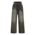 thumbnail image 5 of Mepaouo Womens Jeans High Waist Wide Leg Wash Stitch Baggy Denim Pants Flare Bootcut Trousers(Black,XL), 5 of 8