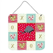 Caroline's Treasures CK5350DS66 Rhea Love Wall or Door Hanging Prints, Red, 6x6, multicolor