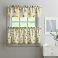thumbnail image 2 of Kitchen Curtains 24 Inch Short - 3 Panel Set with Cute Bumble Bee and Honeycomb Print, Rod Pocket Window Curtain, 100% Polyester for Bee Lovers, Farmhouse, Kitchen, Living Room, Easy Wash, 2 of 6