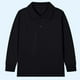 thumbnail image 1 of Ceisia Kids' Solid Color Long Sleeve Polo Shirt for Back-to-School & Casual Wear Black 5 Years Gifts, 1 of 3