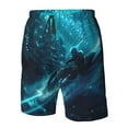 thumbnail image 4 of Pofeuu Futuristic Jet Ski Adventure Prin Men's Swim Trunks Quick Dry Bathing Suit Swimming Board Shorts Mesh Lining Beach Swimwear-Large, 4 of 6