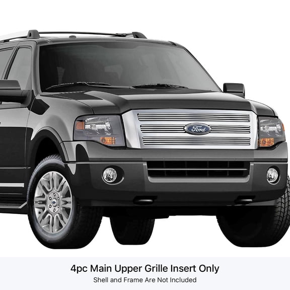 APS 2007-2014 Ford Expedition Stainless Steel Billet Grille 8x6 horizontal billet