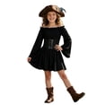 thumbnail image 4 of Sanphen Girls Pirate Costumes 2 Pieces Dress with Belt Set Halloween Party Dress Up, 4 of 9
