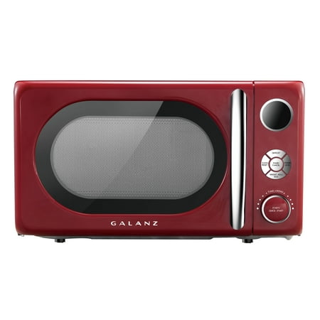 Galanz GLCMKA07RDR-07 0.7 Cu.ft Retro Countertop Microwave 700W, Red