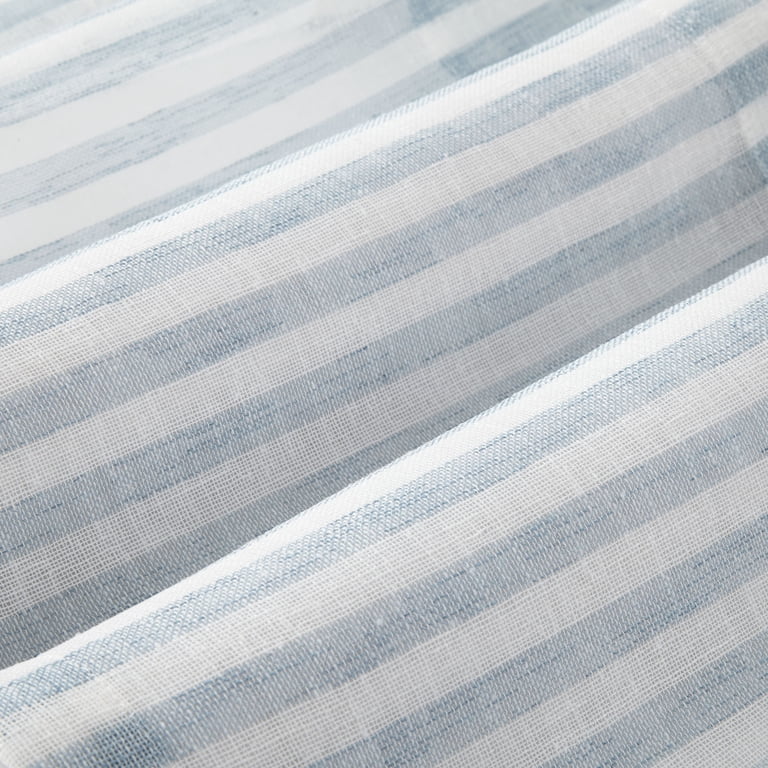 Mainstays Light Filtering Stripe Curtain Tier and Valance Set photo 5