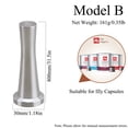 thumbnail image 2 of Quroko 304 Stainless Steel Coffee Capsule Powder Tamper, Silver Coffee Capsule Powder Press for Illy Capsules Coffee (Model B), 2 of 7