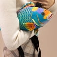 thumbnail image 6 of 30CM Simulated Fish Plush Crossbody Bag 3D Crucian Carp Parrotfish Stuffed Fish Coin Purse Shoulder Bag, 6 of 7