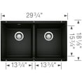 thumbnail image 7 of BLANCO PRECIS Equal Double Undermount - Cafe Brown, 7 of 7