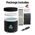 thumbnail image 7 of Olenyer Portable Ice Bath Tub, Black PVC 75CM x 75CM, 300L Cold Water Recovery Bathtub, 7 of 7