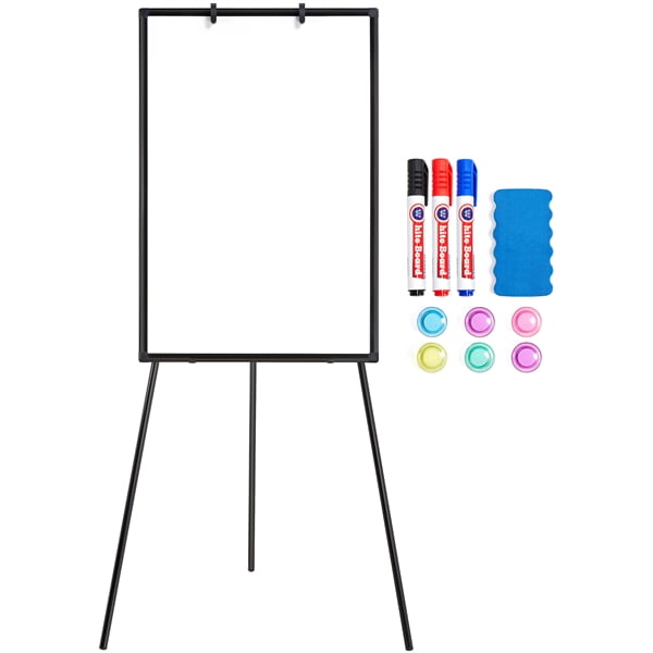 Yaheetech Whiteboard Adjustable Metal Frame Easel Portable Dry