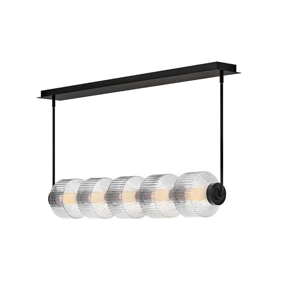 Fredrick Ramond Fr41465 Reign 50" Wide Linear Chandelier - Black