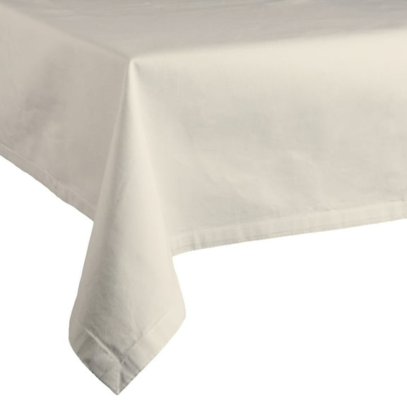 Leading Linens 6 pc 60x60 Inch Square Ivory Polyester Tablecloths - Stain & Wrinkle Resistant Washable Dining Table Cover for Wedding Reception Banquet Party Event