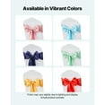 thumbnail image 5 of KFFKFF 100PCS Satin Chair Sashes, 7 x 108 inch Light Blue Ribbon Ties, Ideal for Wedding, Baby Shower, Party, Banquet, and Chair Cover Decorations, 5 of 9