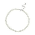 thumbnail image 2 of KLKCMS Collier Ras-du-Cou Perlé Collier Statement Chic Costume Déguisement Clavicule Collier Perles 6 mm, 2 of 9