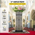 thumbnail image 2 of VEVOR Pulpit Acrylique, 47 Pieds de Haut, Support de Podium Transparent avec Large Surface de Lecture et Étagère de Rangement, Noir (1 Unité), 2 of 9