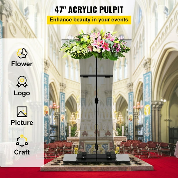 Pupitre de bureau acrylique support de lutrin acrylique / pupitre de chaire  de podium acrylique pour l'église