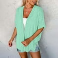 thumbnail image 4 of Aligament Wide Neck Casual Short Sleeve Cardigan, M (Women's), 4 of 9