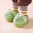 thumbnail image 6 of Drecage Toddler Kids Cute Frog Slippers Boys Girls Winter Warm Fuzzy Bedroom House Shoes, 6 of 6