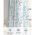 thumbnail image 6 of Aqua Grey Botanical Sheer Curtains 84 Inch Length 2 Panels Set for Living Room/Bedroom, Spring Floral Summer Farmhouse Kitchen Curtains Grommet Semi-Sheer Curtains Drapes Window Treatments 42"x84"x2, 6 of 7