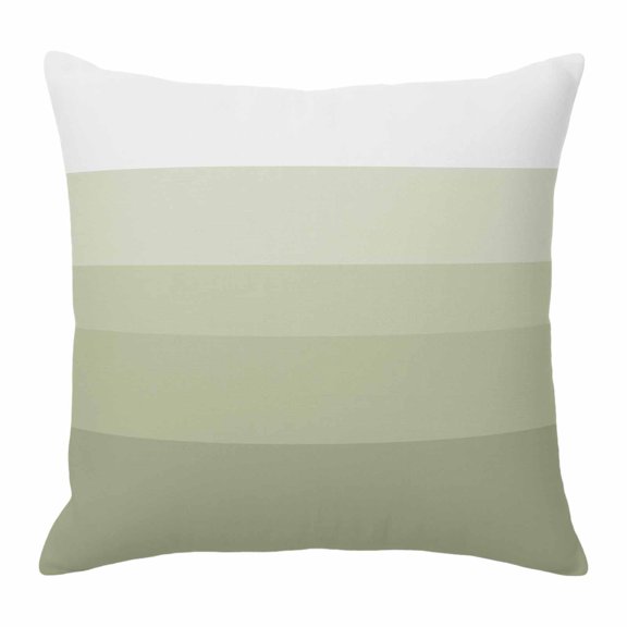 Throw Pillow Covers, Sage Green Striped Decorative Throw Pillow Covers 18x18 Inch, Modern Farmhouse Stripes Modern Art Elegant Square Linen Pillow Cases for Couch/Living Room/Sofa