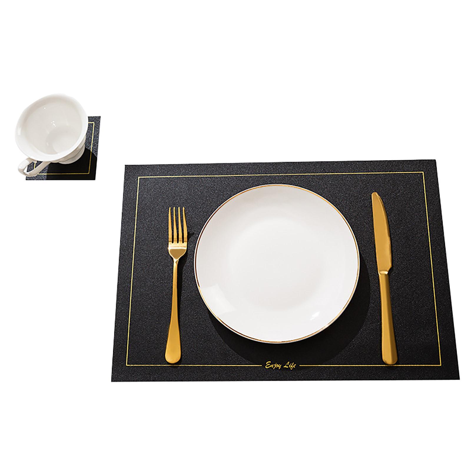 Placemats with Coasters ,12inch * 17inch Outdoor Placemats for Patio