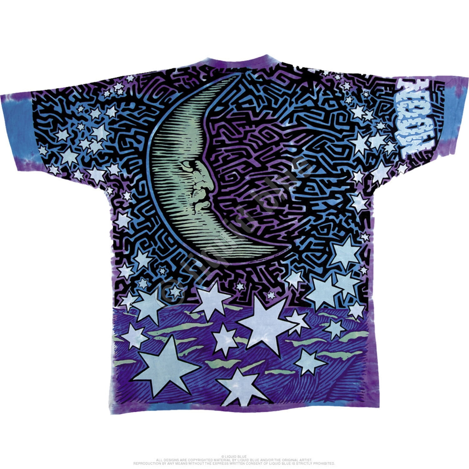 sun and moon tie dye shirt