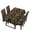 Black Christmas Bow Print, variant on Pzuqiu Christmas Candy 5 Pcs Table Chair Cover Set, Stain Resistant Dining Table Protector with 4 Chair Slipcovers, Wrinkle Free for Kitchen Christmas Party Holiday Home Decor