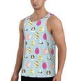 thumbnail image 2 of Uemuo Happy Easter Pattern Men's Muscle Shirts Sleeveless Dry Fit Gym Workout Tank Top Lightweight Sports Tank Top Beach Tank Top, Loose-fit Sleeveless Shirt-XX-Large, 2 of 7