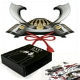 thumbnail image 3 of Ambesonne Japanese Jigsaw Puzzle Durable Cardboard, Samurai Kabuto, 1000 pcs, Grey Vermilion Yellow, 3 of 6