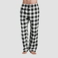 thumbnail image 2 of NIEWTR Mens Heavyweight Red Plaid Flannel Pajama Pants 100% Cotton Sleepwear with Drawstring Pockets Sleepies Pajamas(Z10-Black,S), 2 of 9