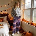 thumbnail image 4 of Halloween Sweatpants for Women Wide Leg Baggy Y2K Print Fall 2026 Casual Joggers Lounge Pants Pajama Holiday Costume Outfits with Pockets,XL,Purple Pink, 4 of 6