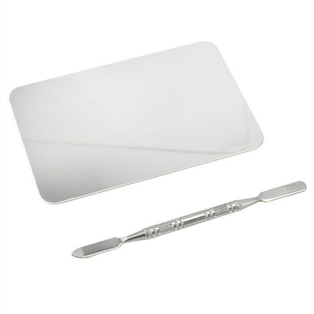 Makeup Mixing Palette Stainless Steel Fine Workmanship Reusable Solid Convenient Cosmetic Palettes for Beauty Salon Daily Life Type 3