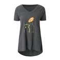 thumbnail image 3 of Pntutb Blusa de manga corta con cuello en V y estampado de tallas grandes para mujer Pntutb Pntutb-4251, 3 of 4