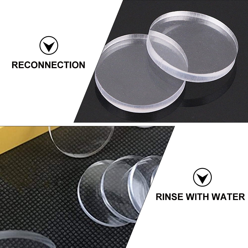 20Pcs Creative Clear Glass Table Bumpers Glass Table Rubber Spacers